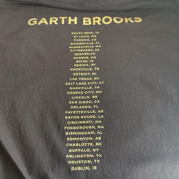NWOT Garth Brooks Concert T-shirt Adult L Stadium Tour 2022 Black - Picture 8 of 8